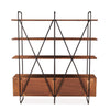 Verbania 75" Acacia Wood Bookshelf FVE-BS75PB back view 