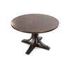 Vestal Copper Dining Table - Burnt Coconut Base - Dark Brown Sanded Copper