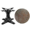 Vestal Copper Dining Table - Stone Black Base - Weathered Penny