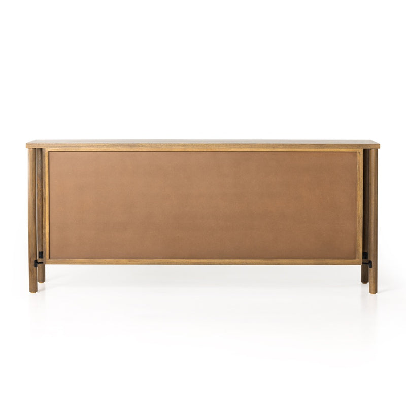 Four Hands Veta Sideboard Taupe Cane Back View