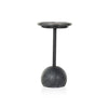 Viola Accent Table Black Marble Angled View 224056-003