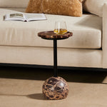 Viola Accent Table Merlot Marble Staged View 224056-004