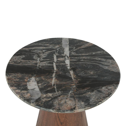 Vista 22" Side Table FVT-ST22LMD marble top view 