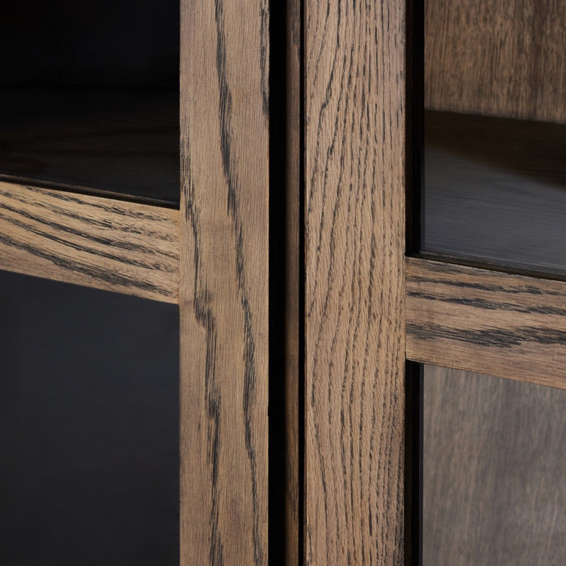 Warby Cabinet Worn Oak Veneer Door Detail 236406-002