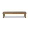 Four Hands Warby Coffee Table Worn Oak Veneer Side View 235178-002