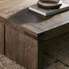 Warby Coffee Table Worn Oak Veneer Staged View Corner Detail 235178-002