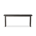 Four Hands Warby Console Table Worn Black Veneer Front Facing View