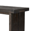 Warby Console Table Worn Black Veneer Thick Oak Tabletop Detail 235177-003