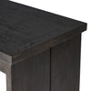 Warby Desk Worn Black Veneer Oak Tabletop Edge Detail Four Hands