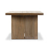 Warby Dining Table Worn Oak Veneer Side View Four Hands