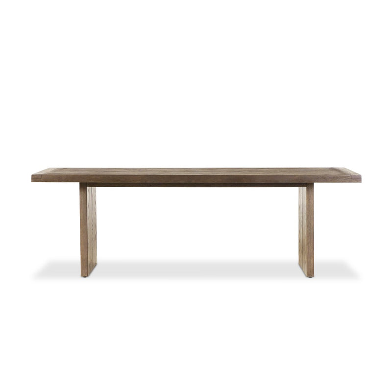 Warby Dining Table Worn Oak Veneer Front Facing View 235116-002