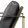 Mercana Watson Accent Chair Black Leather Side Backrest 69134