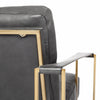 Mercana Watson Accent Chair Black Leather Armrest