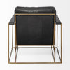 Mercana Watson Accent Chair Black Leather Back View