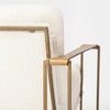 Mercana Watson Accent Chair Cream Gold Metal Frame 69135