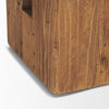 Mercana Waylen Block Accent Stool angled view of bottom corner 