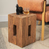 Mercana Waylen Block Accent Stool staged close up 