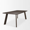 Mercana Welborn 84" Dining Table Dark Brown Angled View