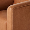 Four Hands Wellborn Swivel Chair Palermo Cognac Top Grain Leather Armrest