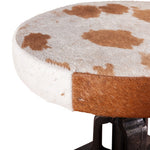 HTD Wellington Adjustable Stool hair on hide detail