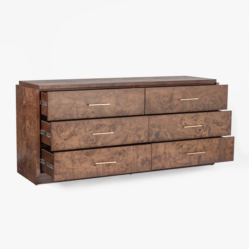 Wesley Burl 6-Drawer Dresser - Dark Burl Wesley Burl 6-Drawer Dresser - Dark Burl