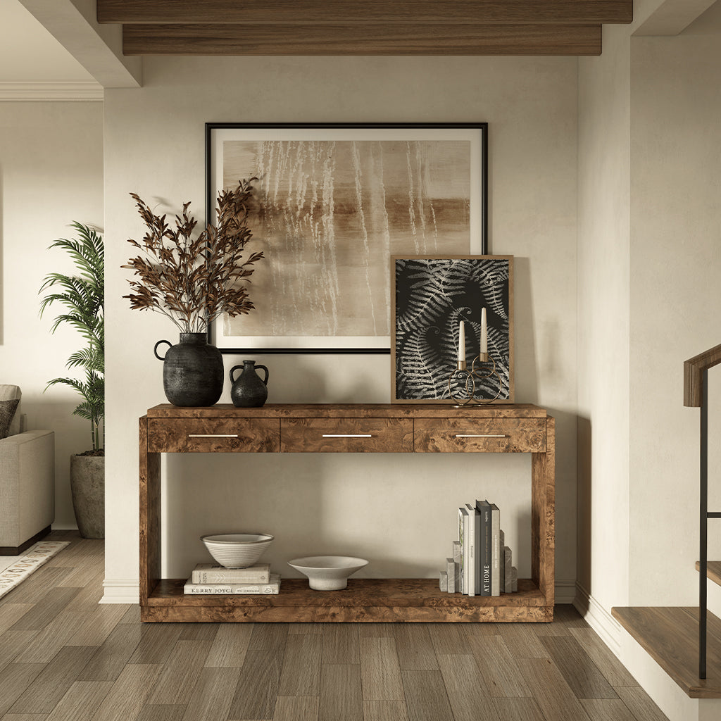 Co.House Designs Wesley Burl Console - Dark Brown – Artesanos Design ...