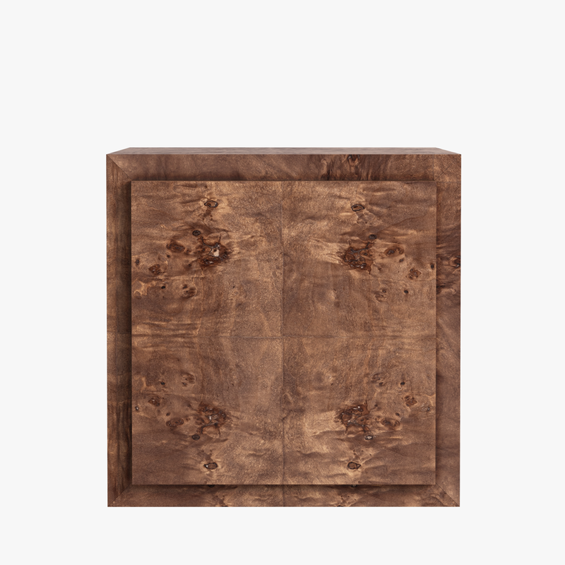 Co.House Designs Wesley Burl Plinth Dark Brown Top View