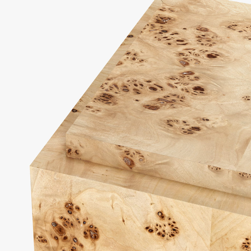 Wesley Burl Plinth Light Brown Top View CH-1003556-IN02-FN-LV-ST-LB