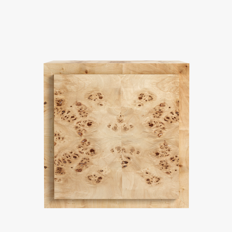 Co.House Designs Wesley Burl Plinth Light Brown Top View