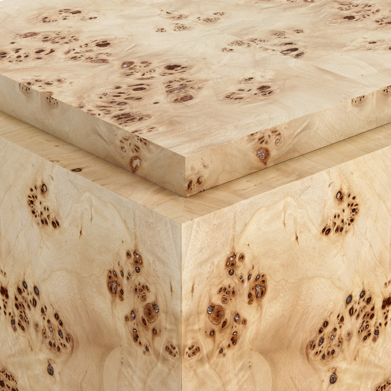Wesley Burl Plinth Light Brown Corner Detail CH-1003556-IN02-FN-LV-ST-LB
