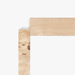 Wesley Burl Side Table Light Brown Corner Detail Co.House Designs