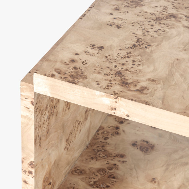 Wesley Burl Side Table Light Brown Top Edge CH-1003557-IN02-FN-LV-ST-LB