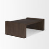 Mercana Wesson Rectangular Coffee Table angled side view 