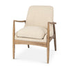 Mercana Westan Accent Chair Cream Boucle Angled View 69814