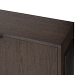 Westhoff Sideboard Rubbed Black Oak Top Detail Four Hands