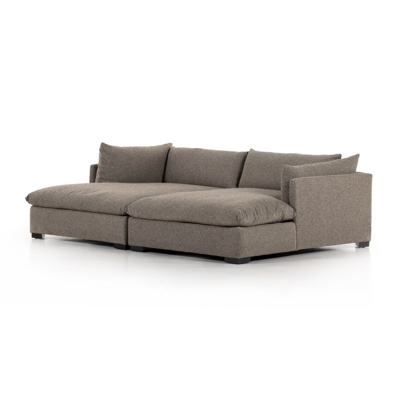 Westwood Double Chaise Sectional Torrance Rock Angled View Four Hands
