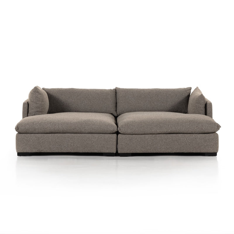 Westwood Double Chaise Sectional Torrance Rock Front Facing View 232727-004
