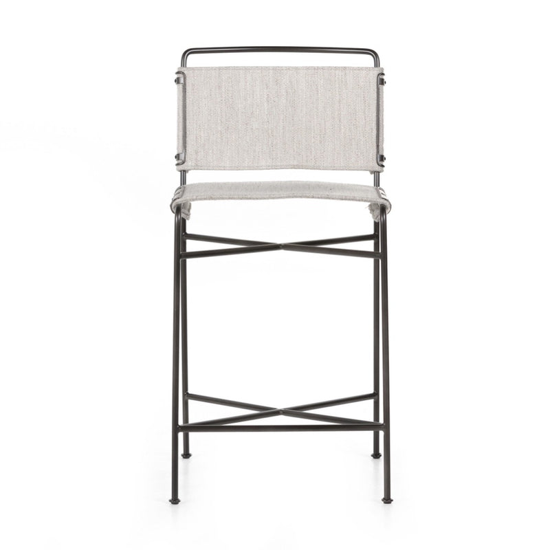 Wharton Counter Stool Avant Natural Front Facing View Four Hands