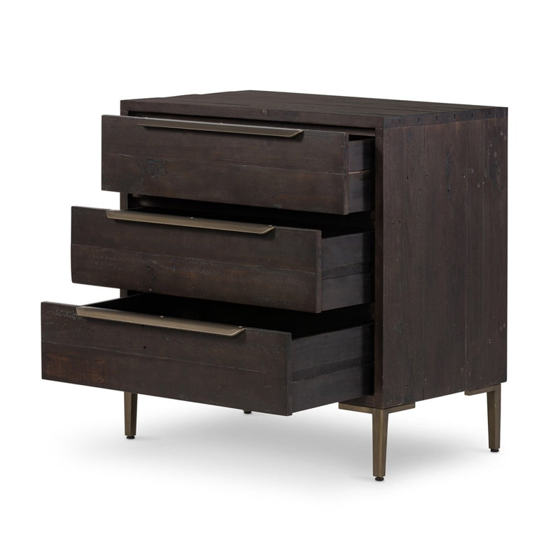Wyeth 3 Drawer Small Dresser - Dark Carbon | Four Hands Wyeth 3 Drawer Small Dresser - Dark Carbon | Four Hands