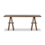 Wylie Desk Rustic Grey Veneer Back View Four Hands