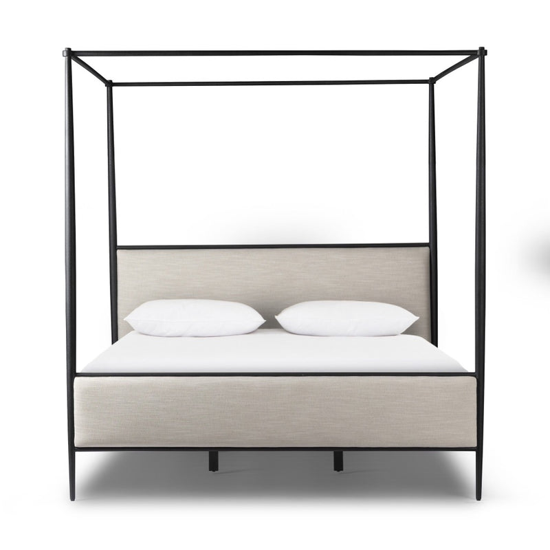 Xander Canopy Bed Savoy Parchment Front Facing View Four Hands