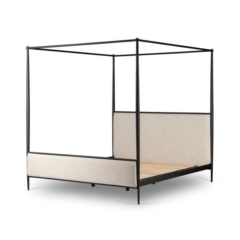 Xander Canopy Bed Savoy Parchment Angled View 240884-002