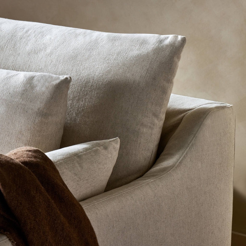 Four Hands Zadie Sofa 88" knife edge pillows 