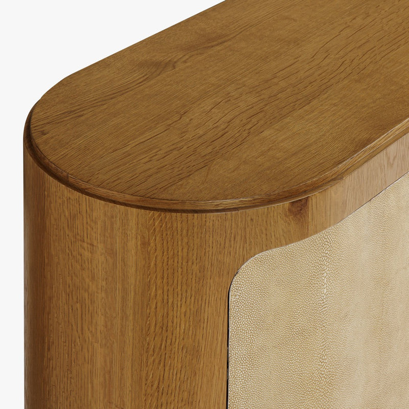 Co.House Designs Zahra Shagreen Sideboard Rounded Tabletop