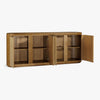 Co.House Designs Zahra Shagreen Sideboard Angled View Open Doors