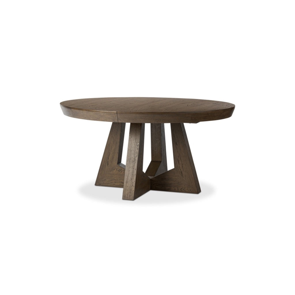 Four Hands Zelda Round Extension Dining Table angled view 