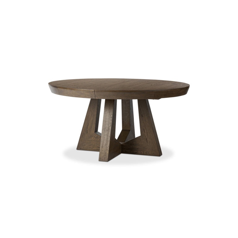 Four Hands Zelda Round Extension Dining Table angled view 