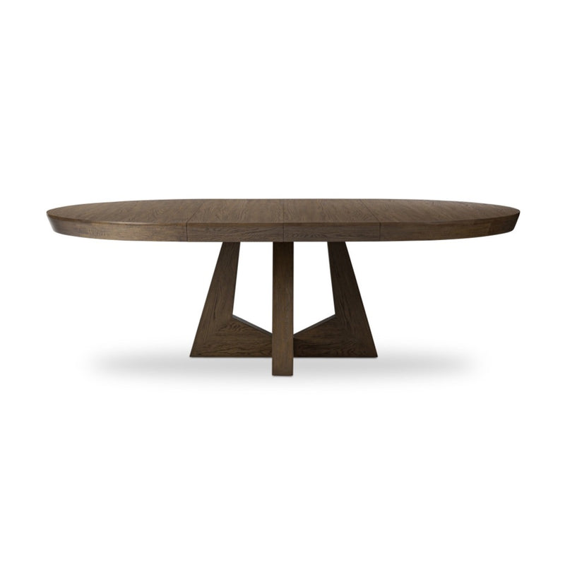 Zelda Round Extension Dining Table 240839-001 side view extended top 