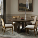 Zelda Round Extension Dining Table 240839-001 staged view 