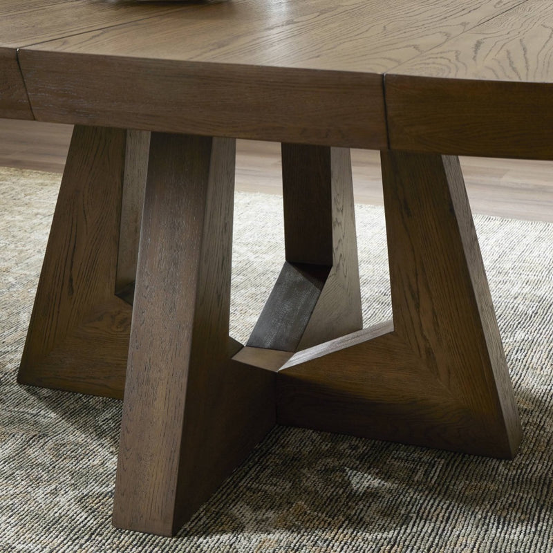Four Hands Zelda Round Extension Dining Table table base view 